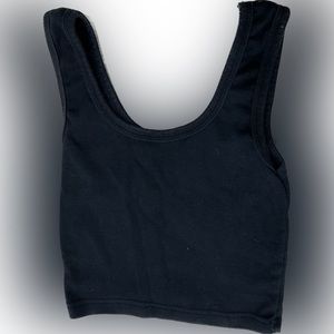 Reversible Inside & Out black crop tank